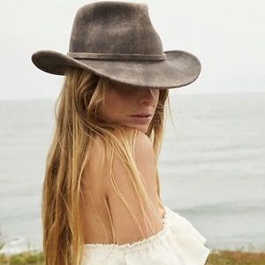 Free People Mossant Trail Dusted Cowboy Rancher Hat
